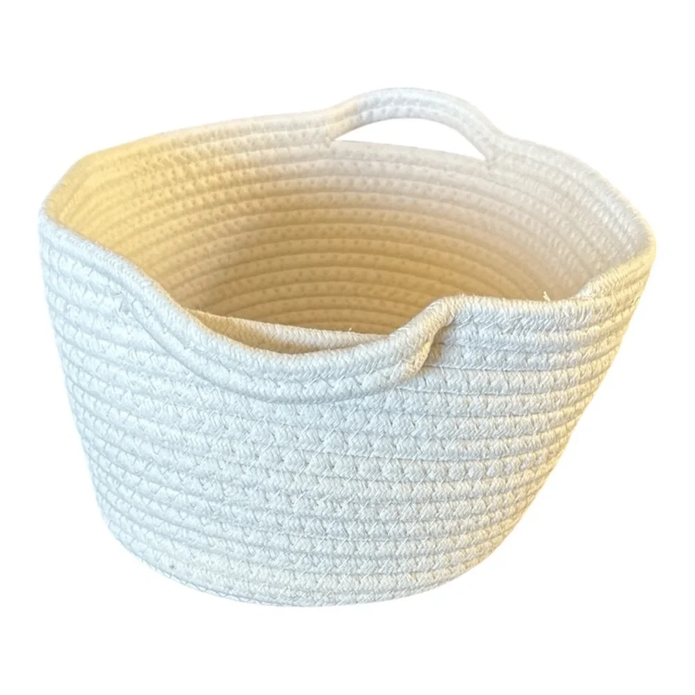 White Woven Storage Basket
